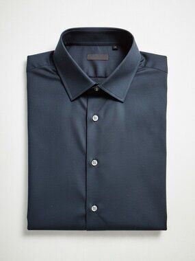 BOSS Hugo Boss Black H-HANK-Kent Slim Fit Easy Iron Dress Shirt Size L 42 16.5